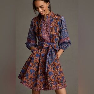 Anthropologie x Sue Sartor Flounce Shorty Dress Size Large NWT